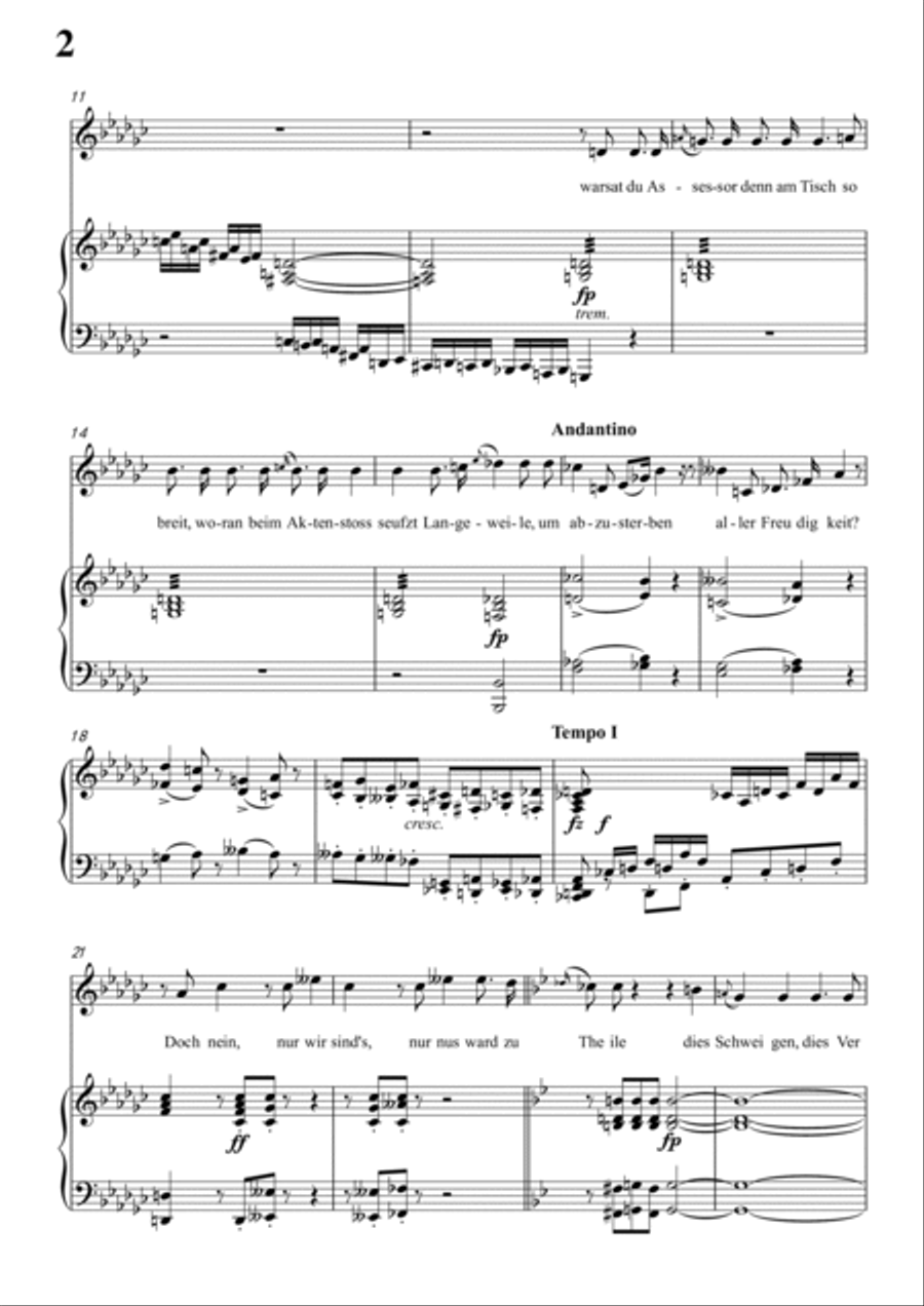 Schubert-Epistel(Herrn Joseph Spaun) in bE minor,D.749,for Vocal and Piano Voice scores gallery preview page 3