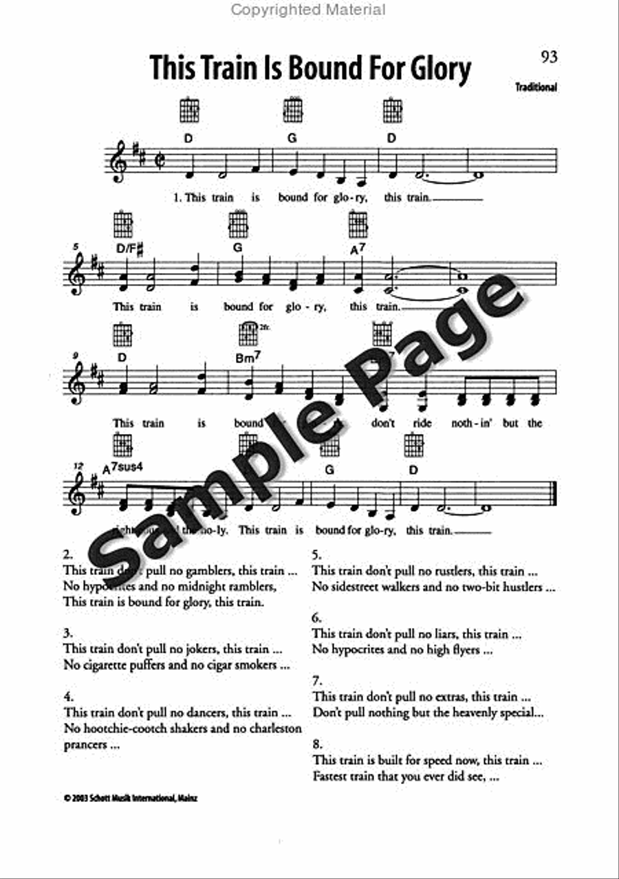 Best of Spirituals & Gospels Acoustic Guitar scores gallery preview page 94
