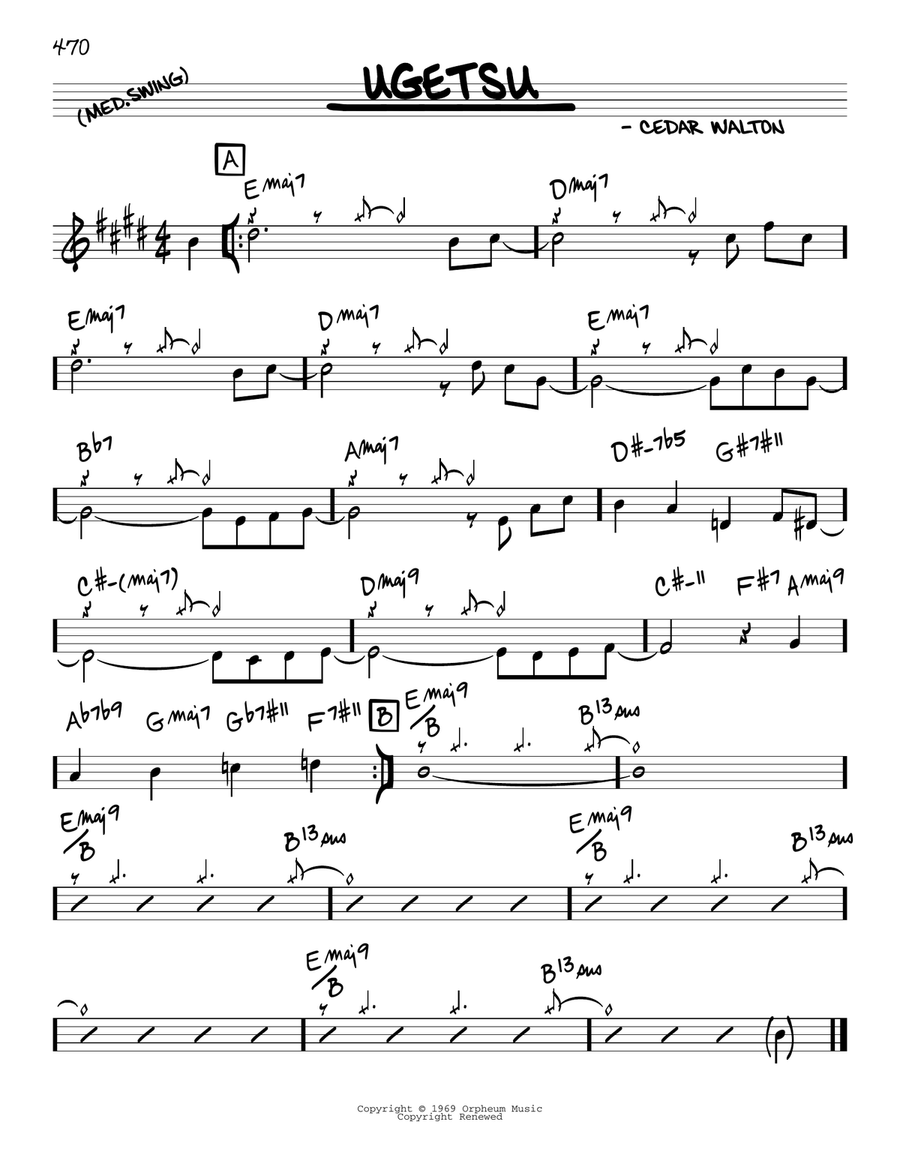 Ugetsu Piano scores gallery preview page 1