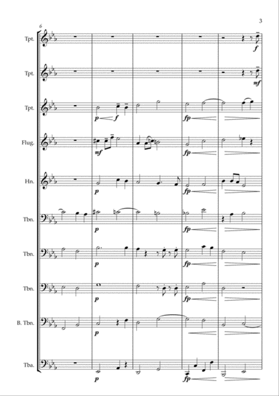 Moonlight - Brass 10 Piece Brass Ensemble scores gallery preview page 3