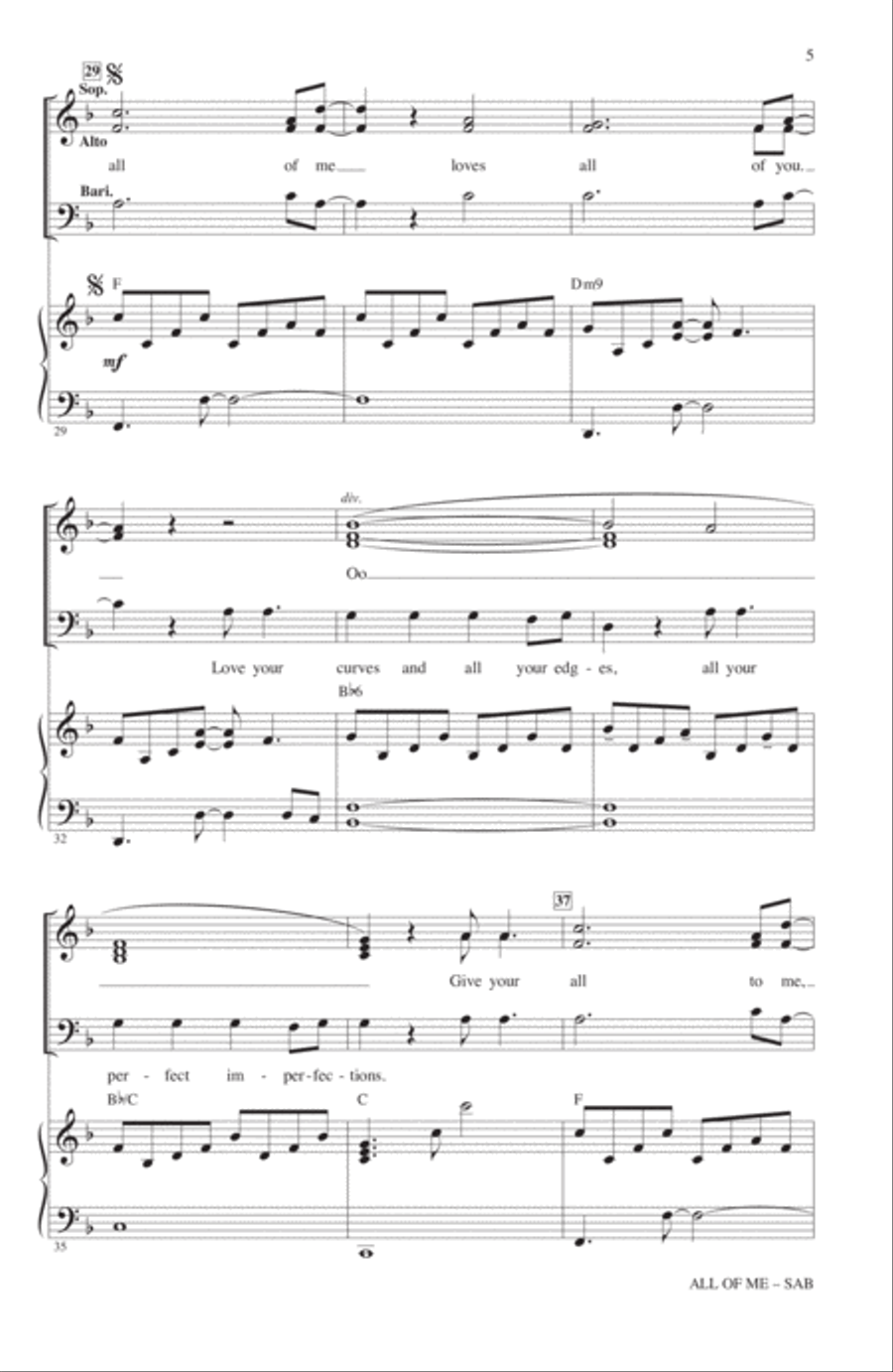 All Of Me (arr. Mac Huff) 3-Part scores gallery preview page 4