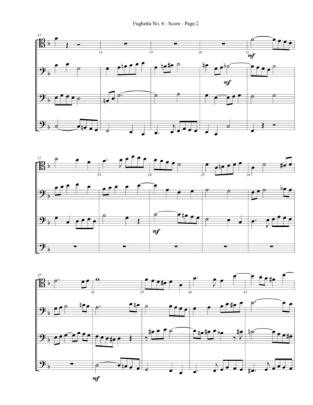 Fughetta No. 6 for Trombone or Low Brass Quartet image number null
