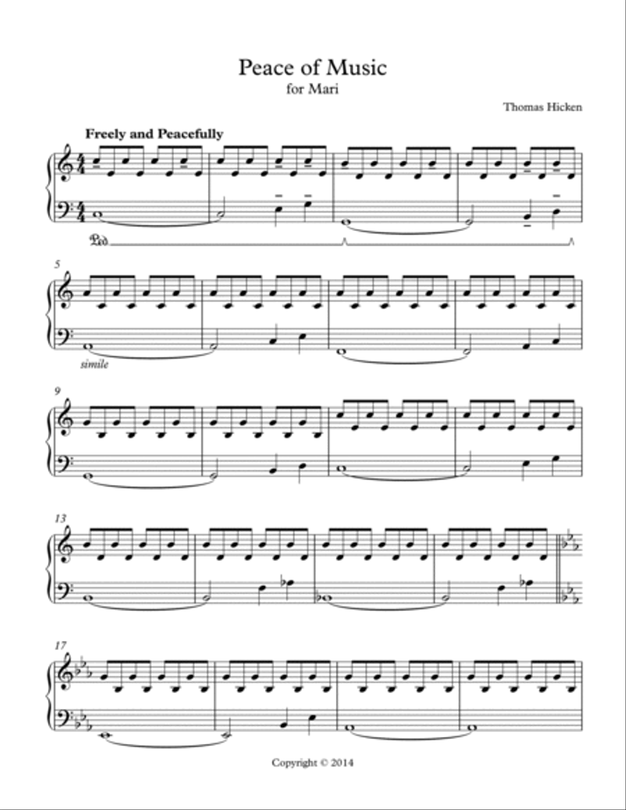 Peace of Music Piano Solo scores gallery preview page 2