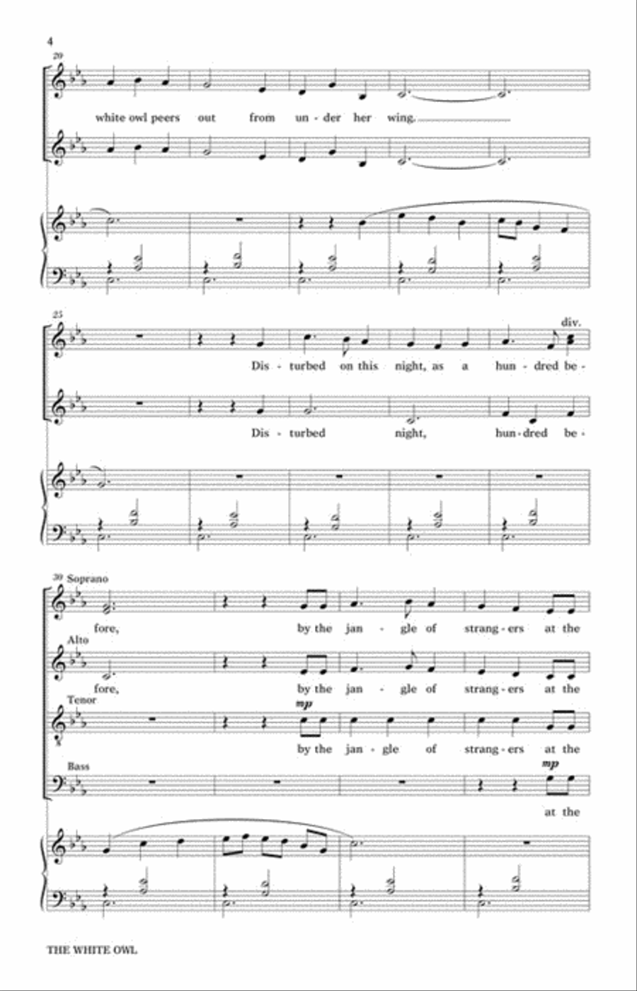 The White Owl The White Owl 4-Part scores gallery preview page 3