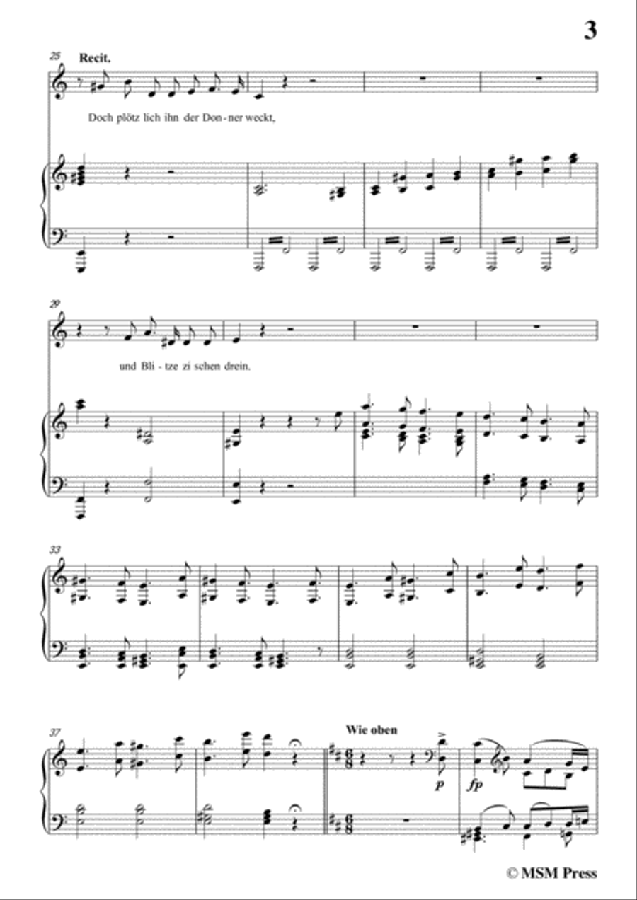 Schubert-Abendlied der Fürstin,in D Major,for Voice and Piano Voice Solo scores gallery preview page 5
