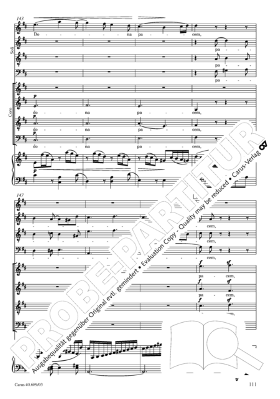 Missa solemnis Missa solemnis 4-Part scores gallery preview page 112