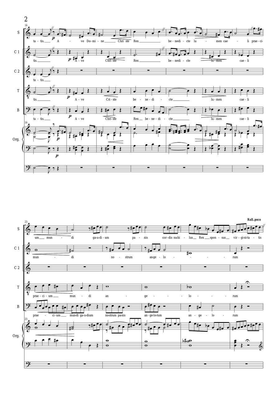 CS153 No.1_Ave Domine Jesu Christe - Choir SAATB and organ Choir scores gallery preview page 2