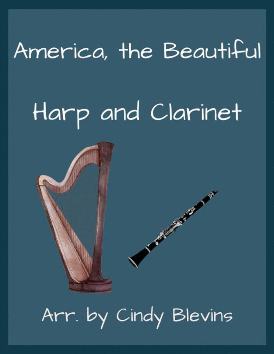 America, the Beautiful, for Harp and Clarinet Clarinet scores gallery preview page 1