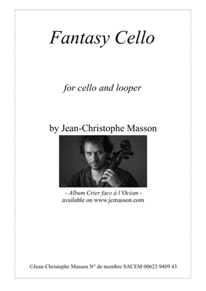 Book cover for ''Fantasy Cello'' for cello and looper