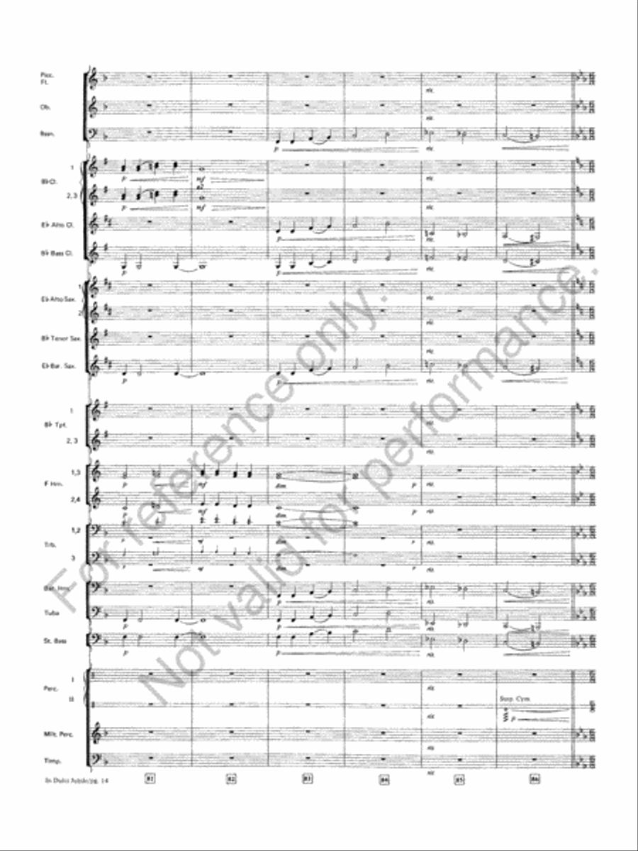 Symphonic Variations On 'In Dulci Jubilo' Concert Band scores gallery preview page 15