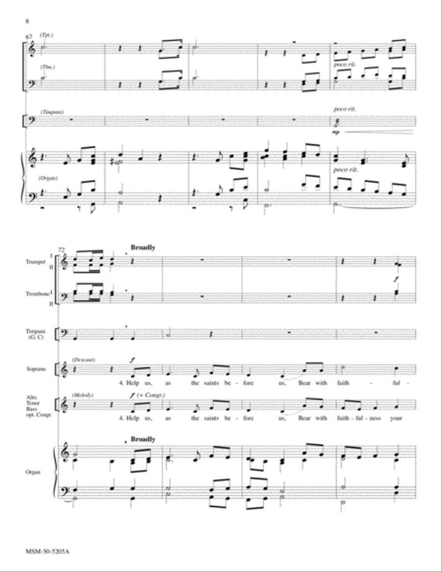 Clouds of Witnesses Surround Us (Full Score and Instrumental Parts) Choir scores gallery preview page 5