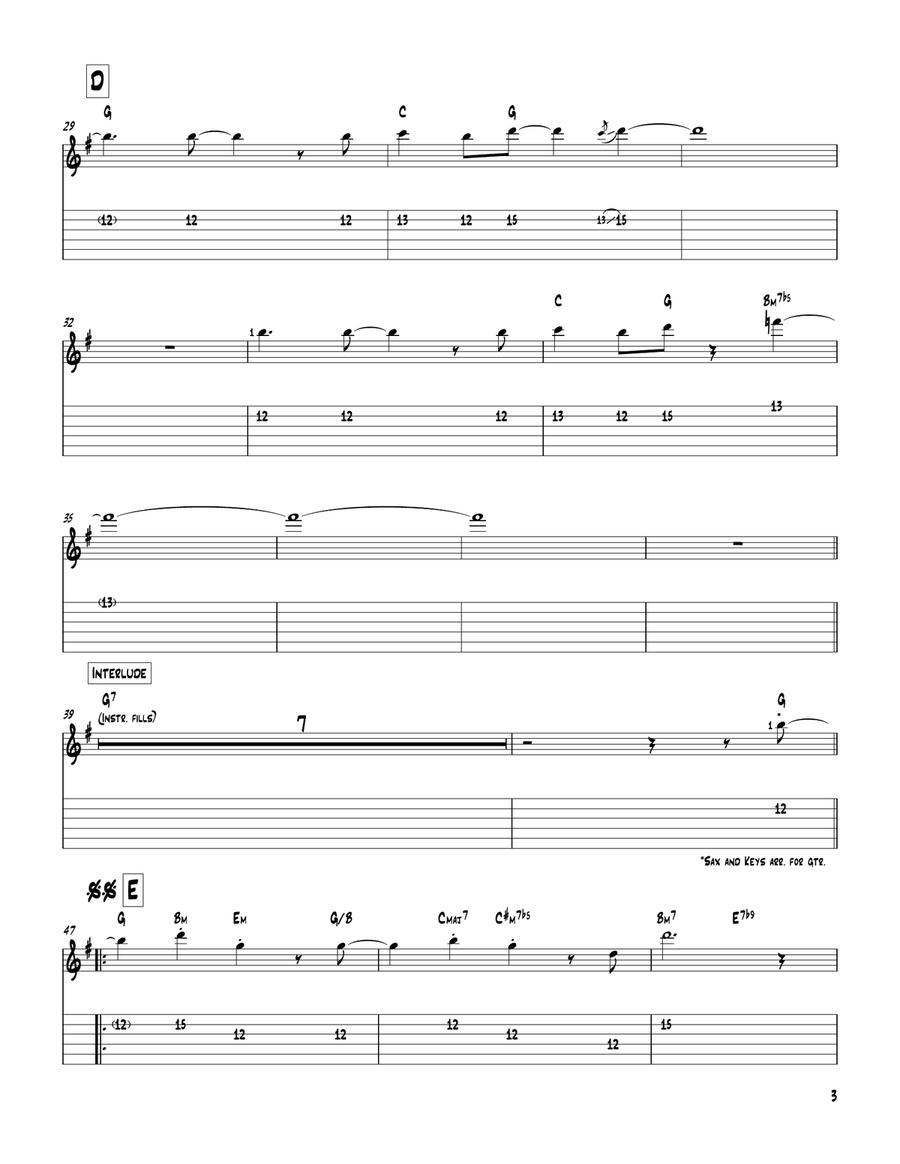 Birdland Electric Guitar scores gallery preview page 3