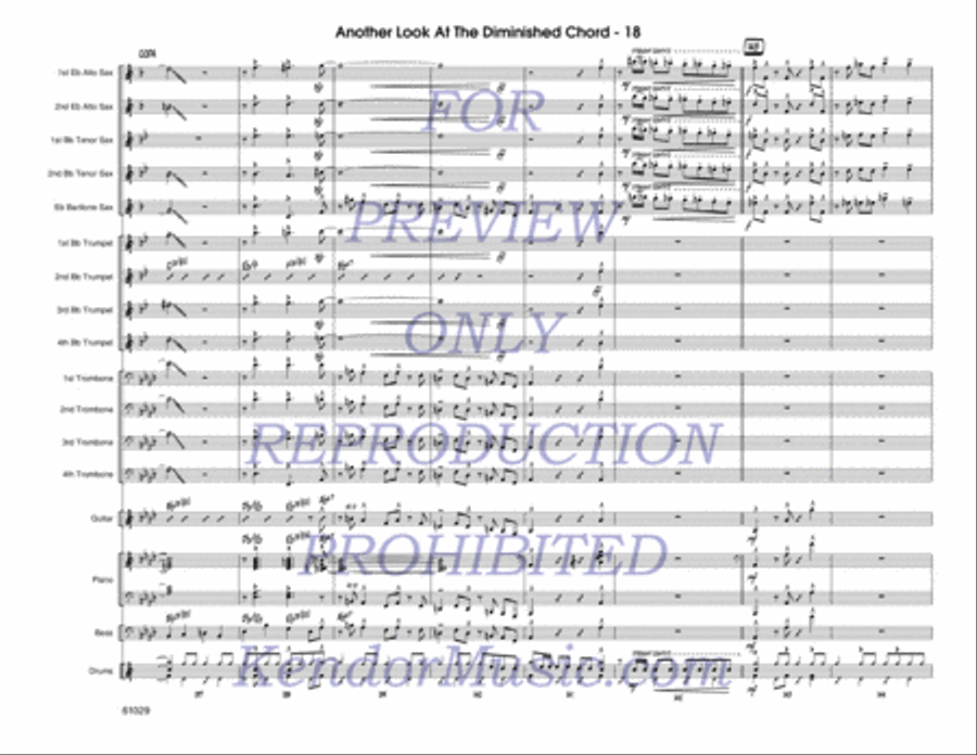 Another Look At The Diminished Chord (Full Score) Jazz Ensemble scores gallery preview page 19