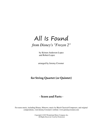 Book cover for All Is Found
