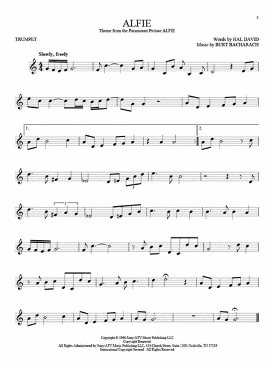 101 Movie Hits Trumpet Solo scores gallery preview page 4