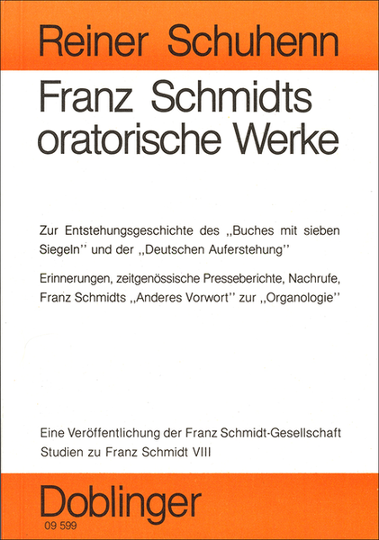 Franz Schmidts oratorische Werke Collection / Songbook - Sheet Music