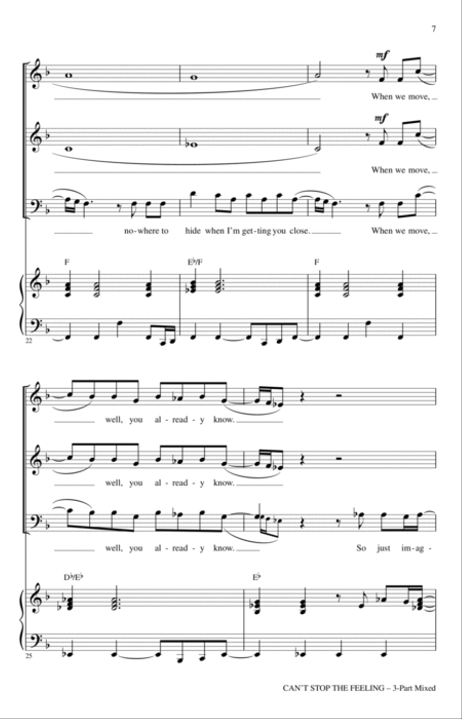 Can't Stop The Feeling (from Trolls) (arr. Audrey Snyder) 3-Part scores gallery preview page 5