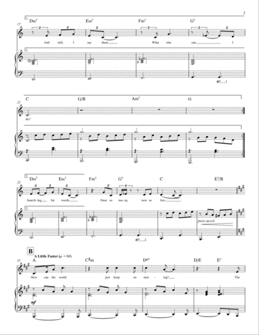 Everything's Going to be All Right (Starting Key: C Major) Voice scores gallery preview page 3