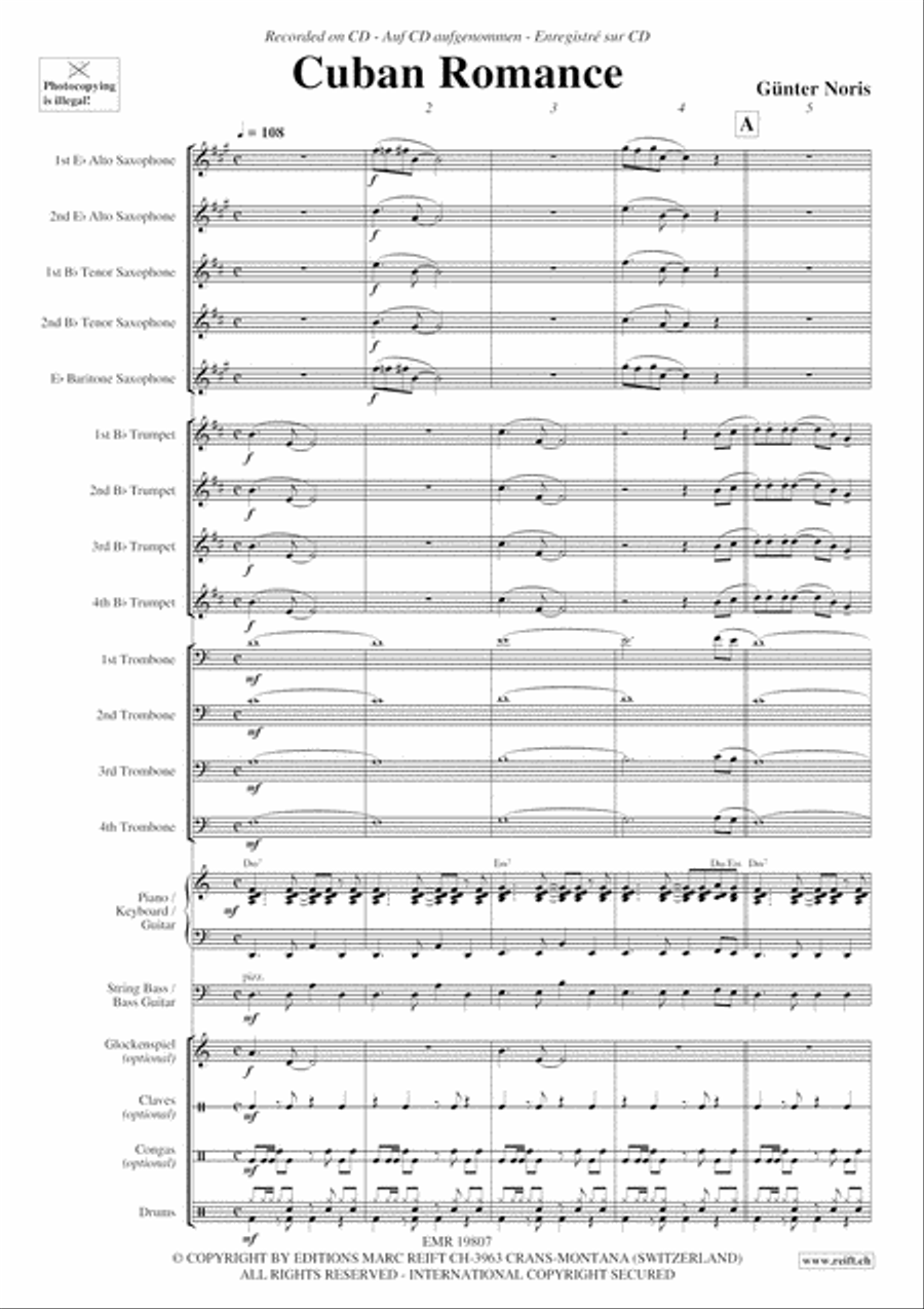 Cuban Romance Big Band scores gallery preview page 4
