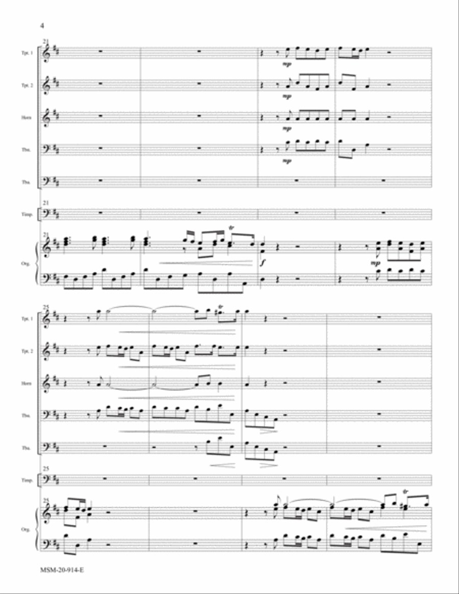 Overture from Water Music, Suite 2 Organ scores gallery preview page 4