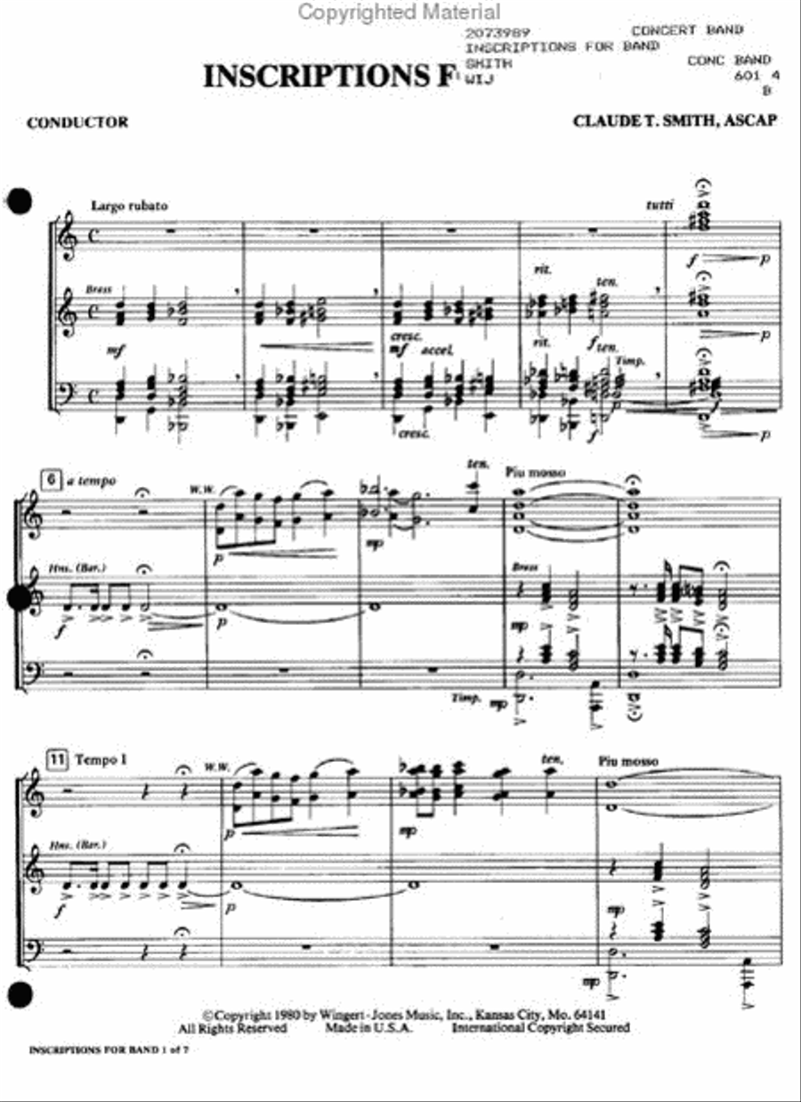 Inscriptions For Band Inscriptions For Band Concert Band scores gallery preview page 2