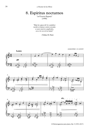 10 Extravagancias para piano, Op. 5 (2017) 8. Espíritus nocturnos