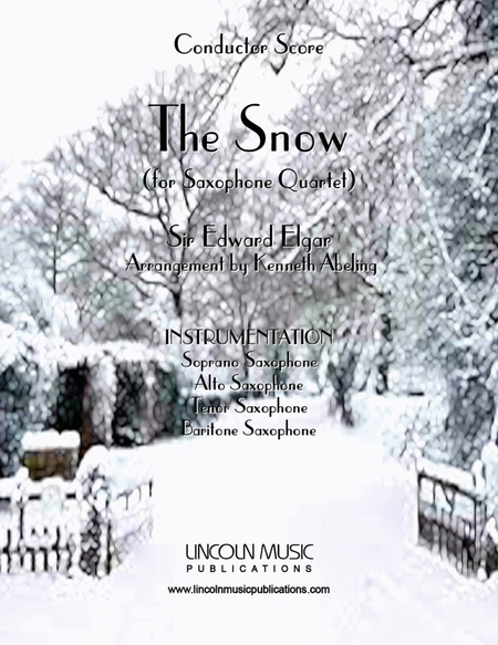 The Snow, Op. 26, No. 1 (for Saxophone Quartet) image number null