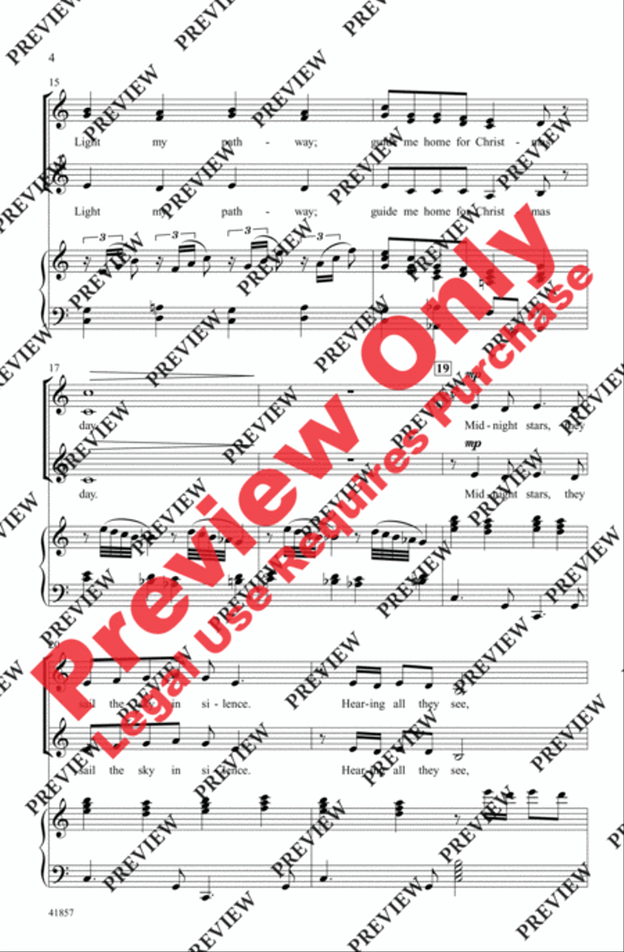 Christmas Star (from Home Alone 2) Women's Choir scores gallery preview page 4