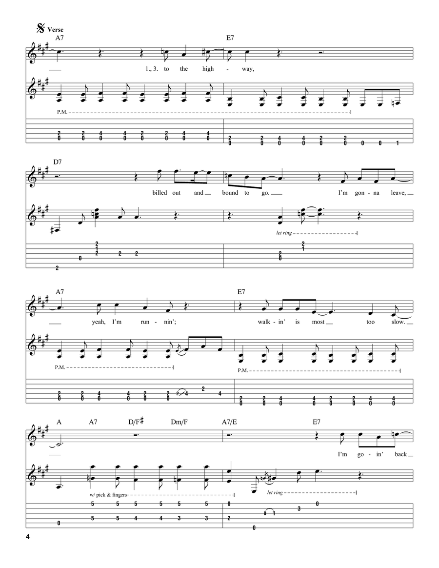 Key To The Highway Acoustic Guitar scores gallery preview page 4