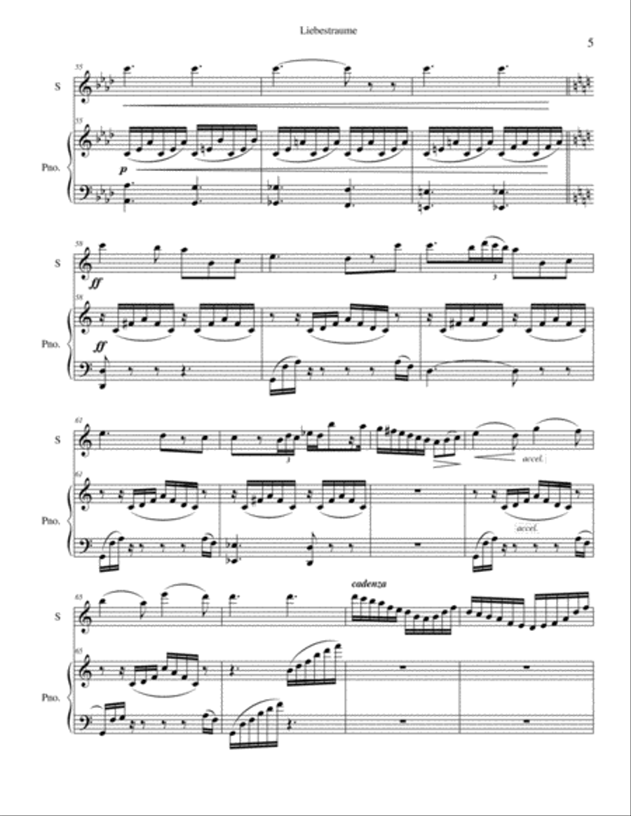Liebestraume Piano scores gallery preview page 5
