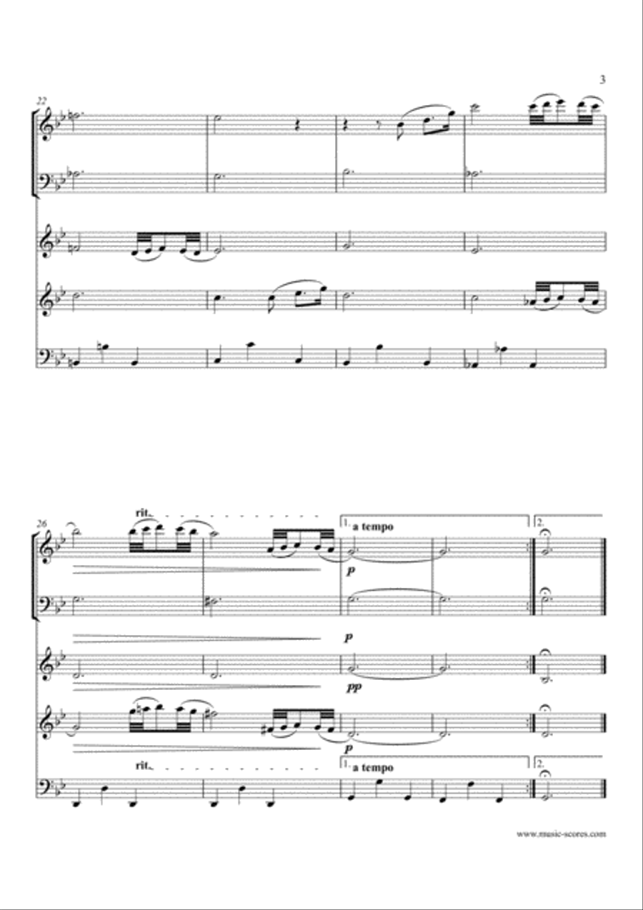 Albinoni Adagio - Flute, Bassoon, Trumpet, Violin and Cello Bassoon scores gallery preview page 3