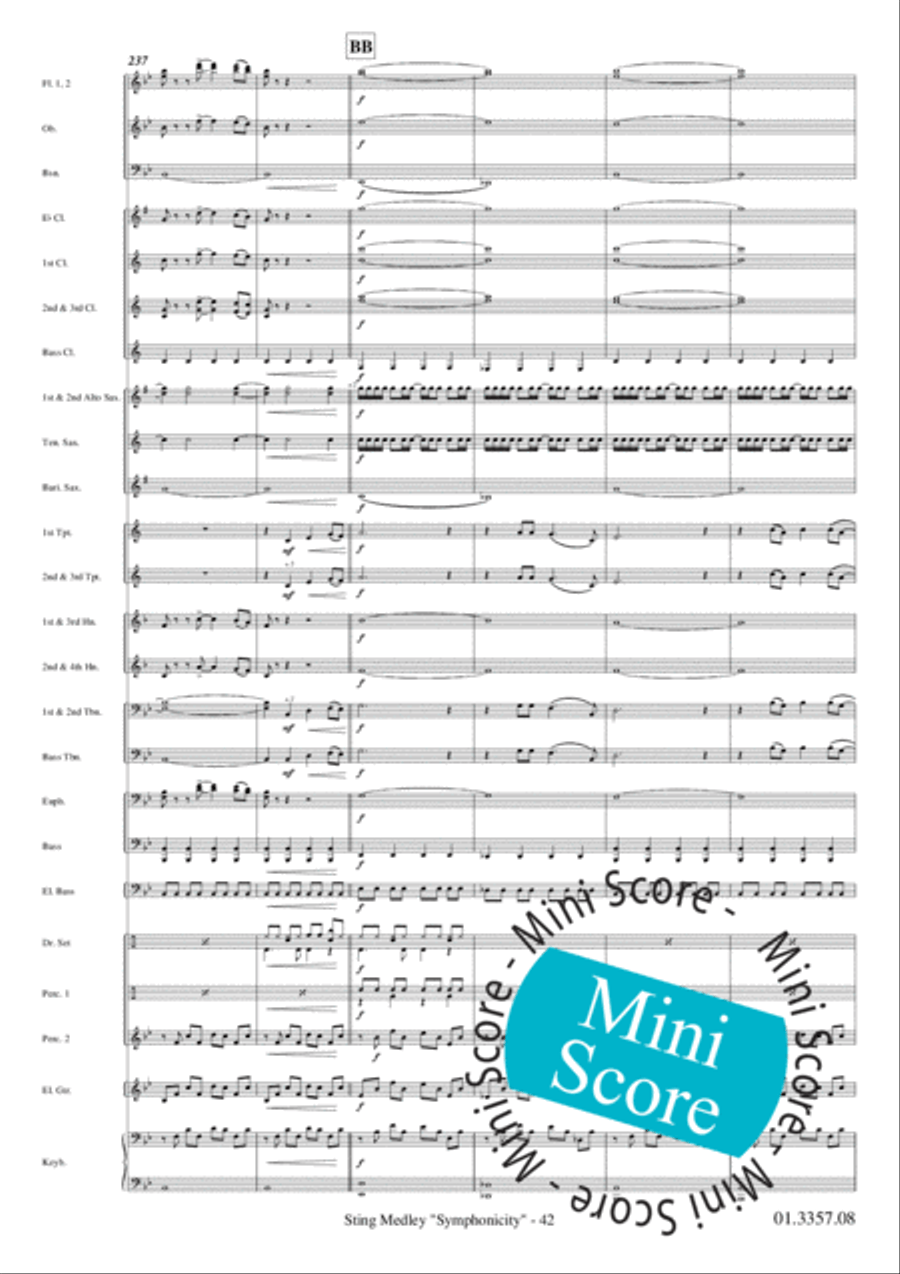 Sting Medley Sting Medley Concert Band scores gallery preview page 46