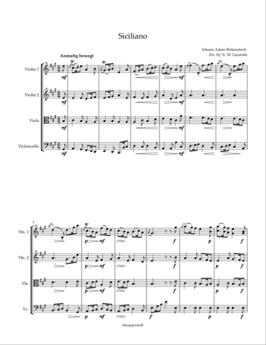 Siciliano Siciliano String Quartet scores gallery preview page 2