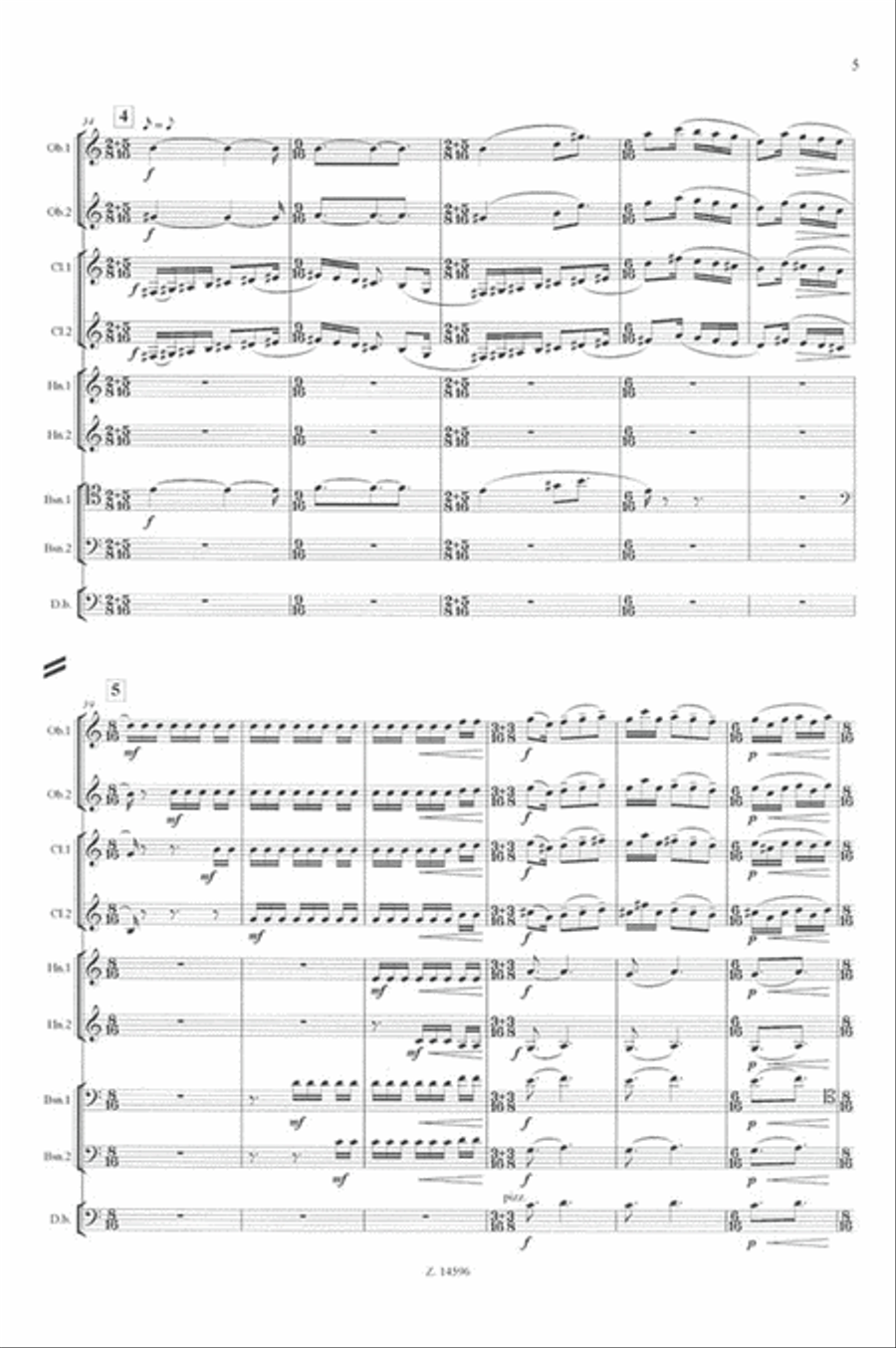 8+1 for eight winds and double bass Chamber Music scores gallery preview page 4