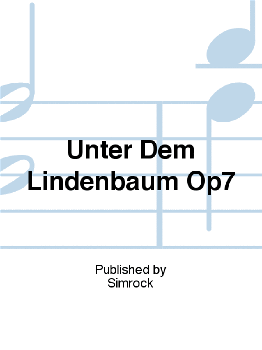 Unter Dem Lindenbaum Op7 Mixed Choir scores gallery preview page 1