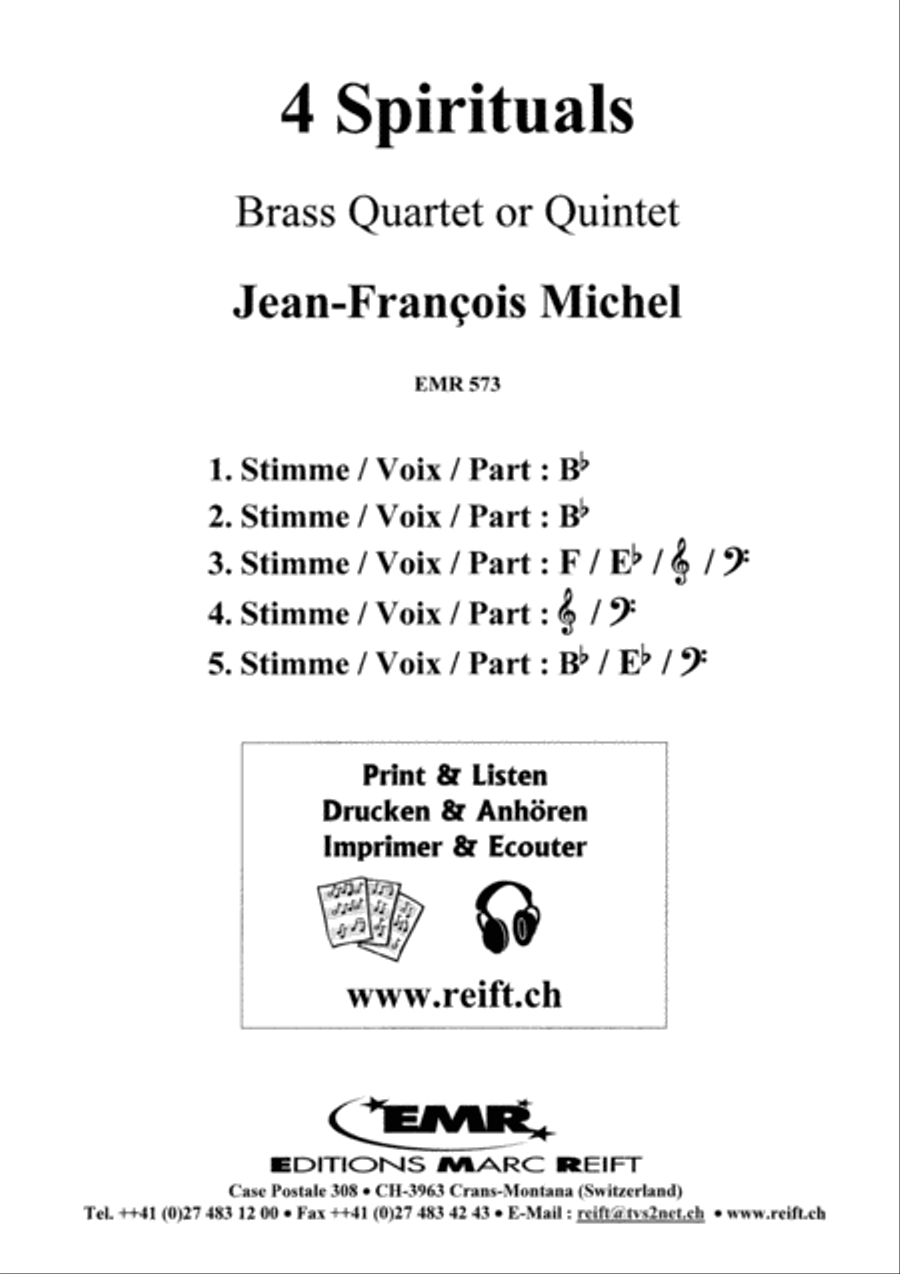 4 Spirituals 4 Spirituals Brass Quintet scores gallery preview page 2