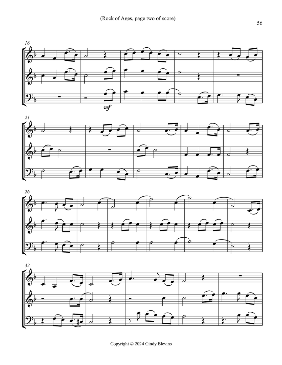 12 Favorite Hymns, Book 2, for Two Violins and Cello String Trio scores gallery preview page 5