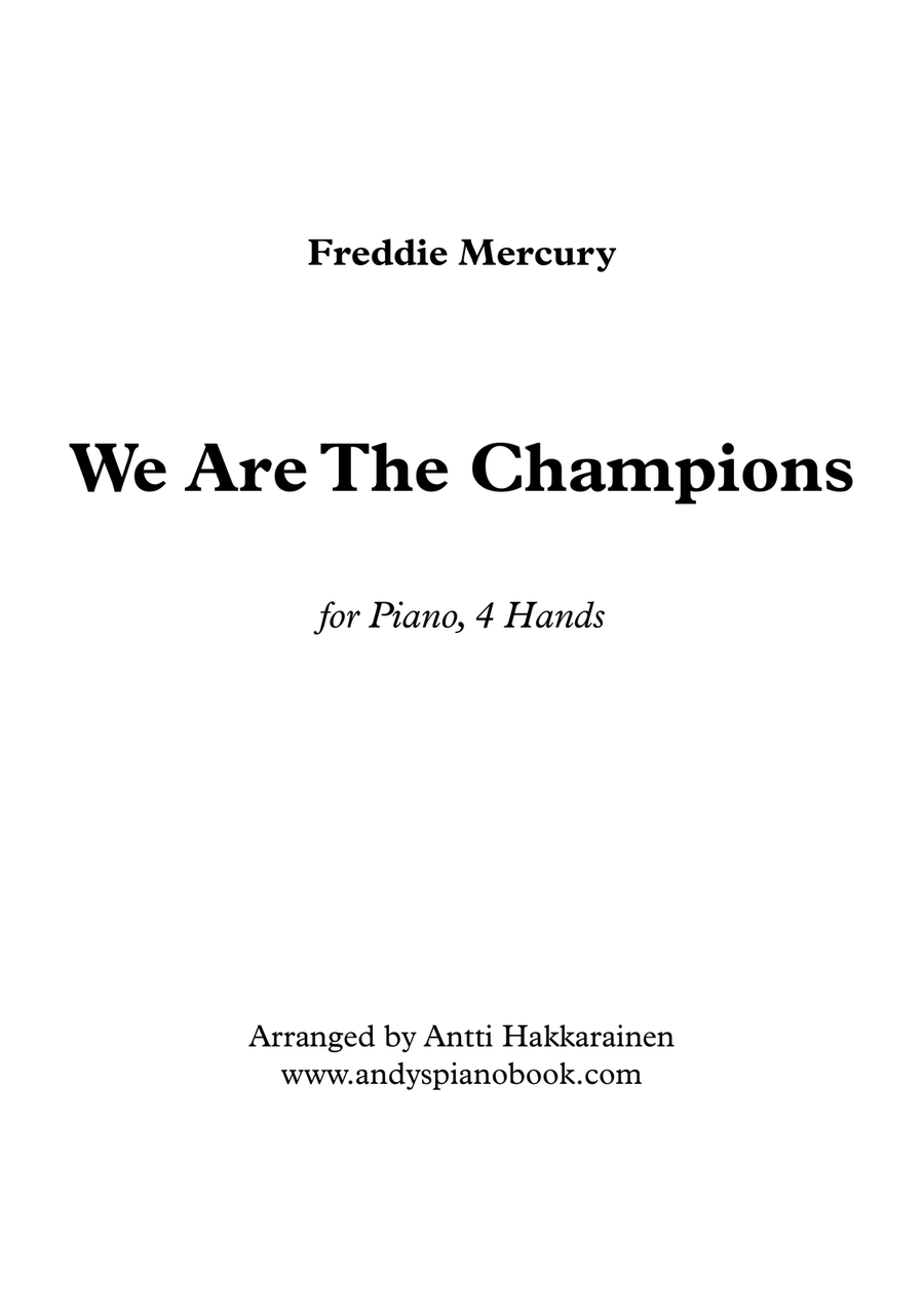 We Are The Champions 1 Piano, 4-Hands scores gallery preview page 1