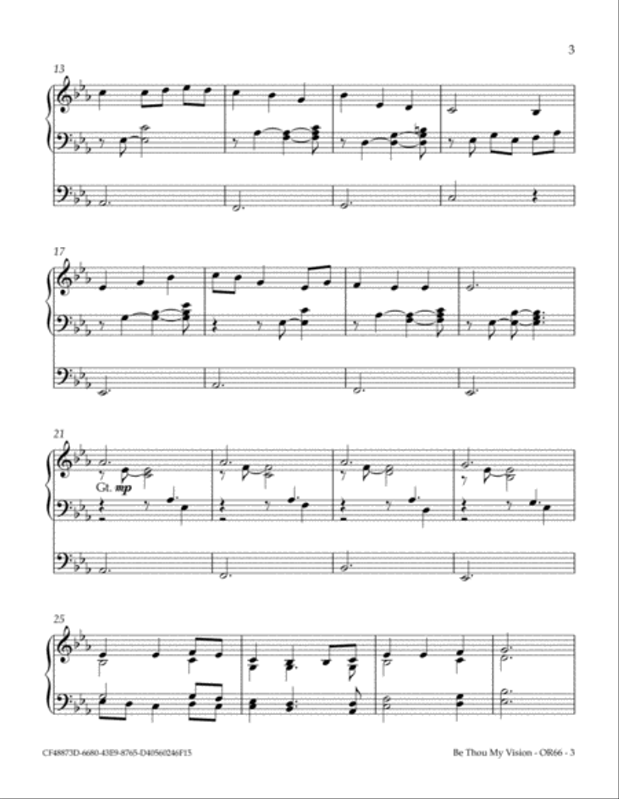 Be Thou My Vision Be Thou My Vision Organ Solo scores gallery preview page 3