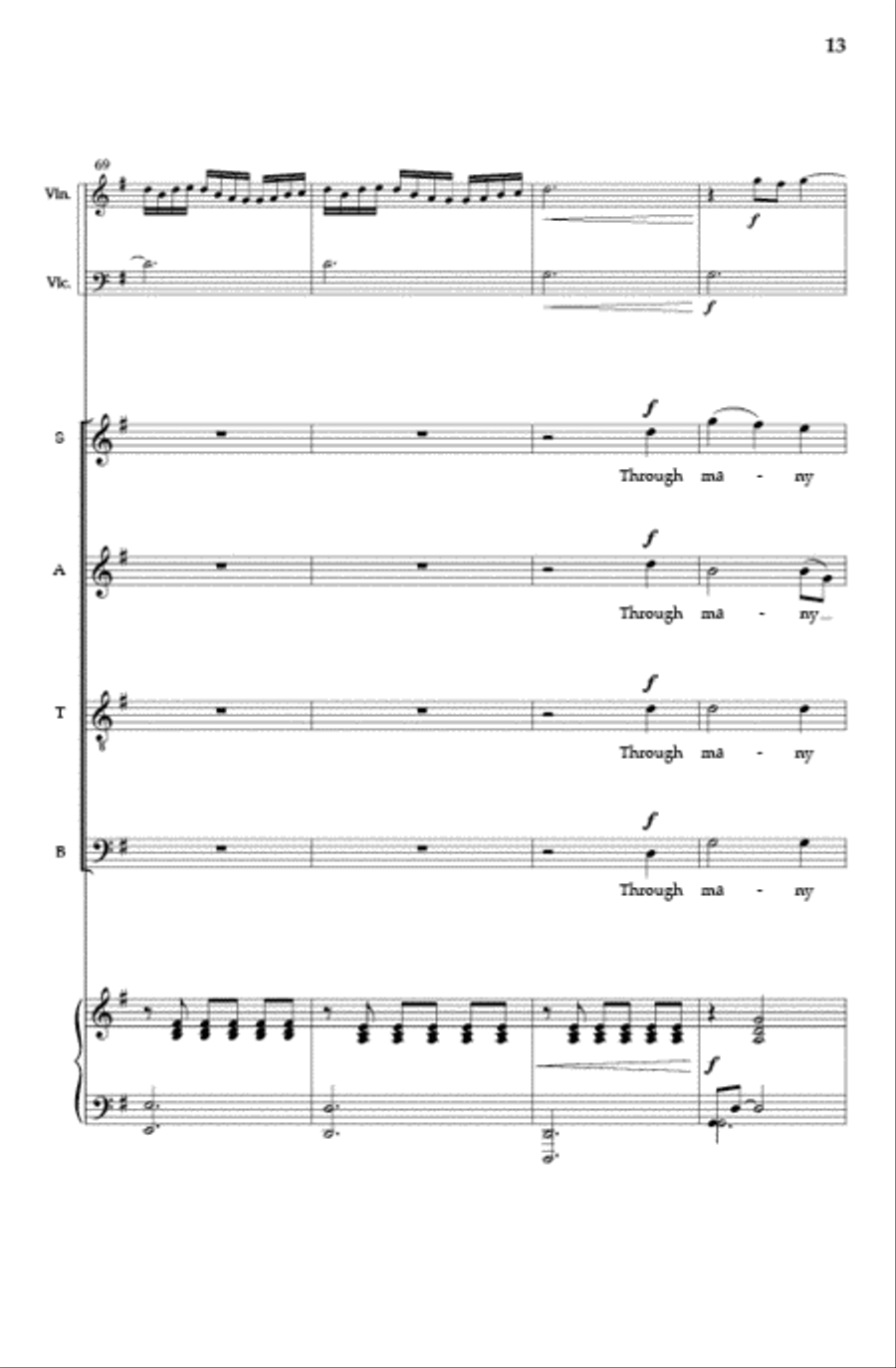 Amazing Grace (SATB) 4-Part scores gallery preview page 12