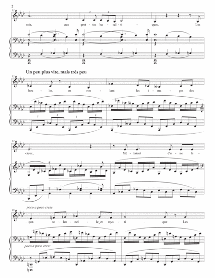 DUPARC: La vie antérieure (transposed to A-flat major)