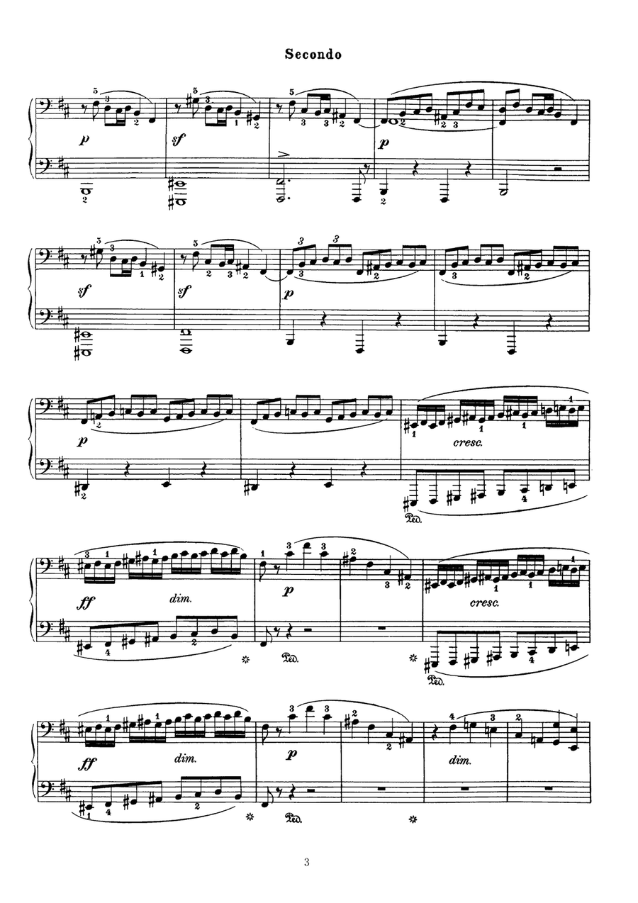 Mendelssohn The Fingal's Cave Overture, for pino duet(1 piano, 4 hands), PM811 1 Piano, 4-Hands scores gallery preview page 3