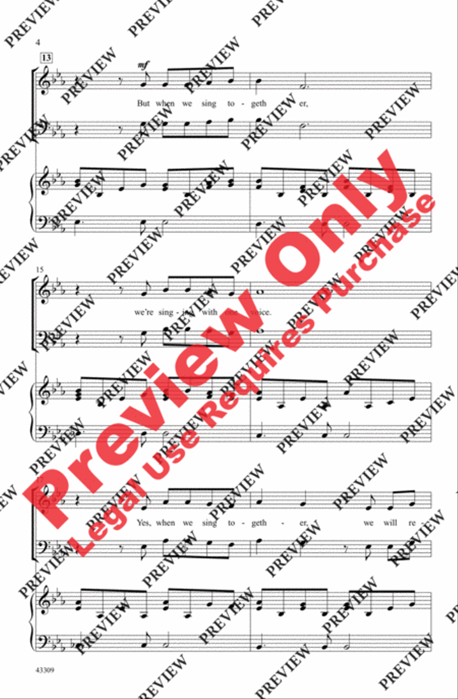 With a Song - SoundTrax CD (CD only) Choir scores gallery preview page 4