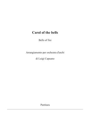 Book cover for Carol of the bells (Strings orchestra)