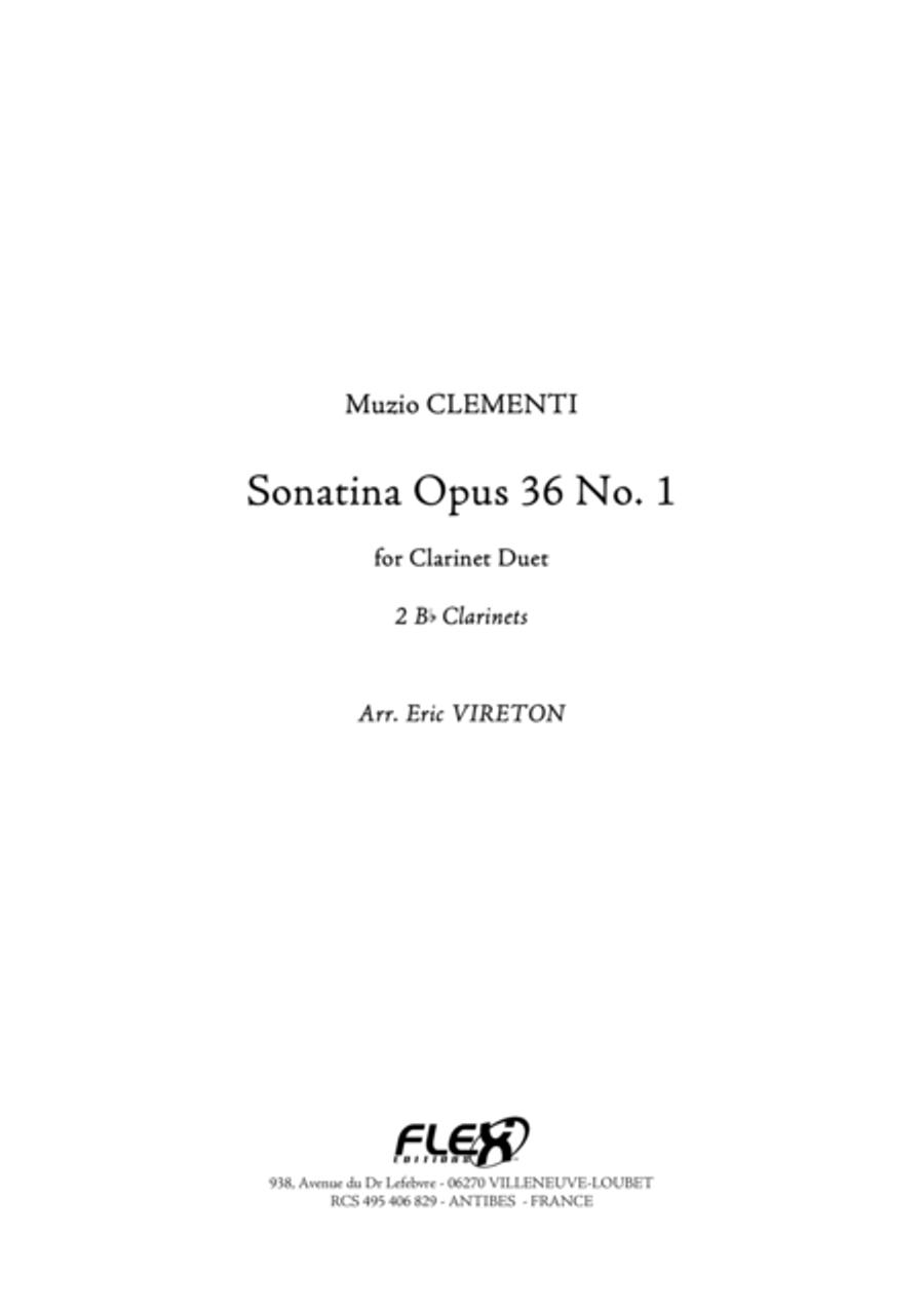 Sonatina Op 36 No. 1 Clarinet Duet scores gallery preview page 1