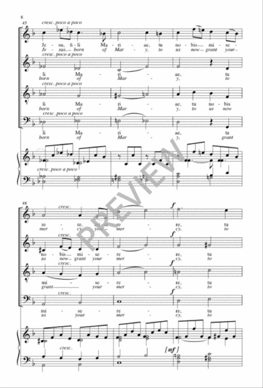 Ave verum corpus Ave verum corpus 4-Part scores gallery preview page 8