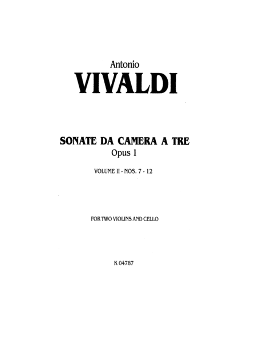 Sonatas de Camera a Tre, Op. 1, Volume 2