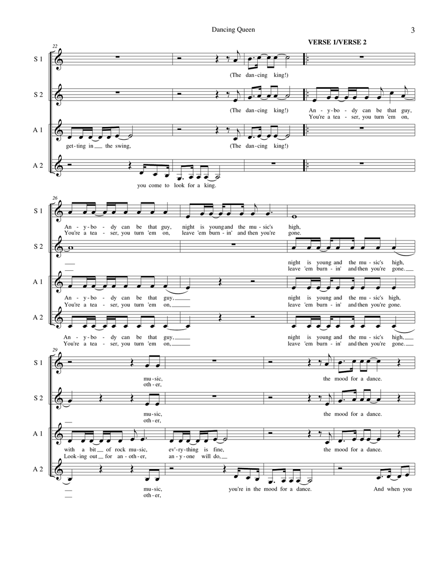 Dancing Queen Dancing Queen SSA scores gallery preview page 3