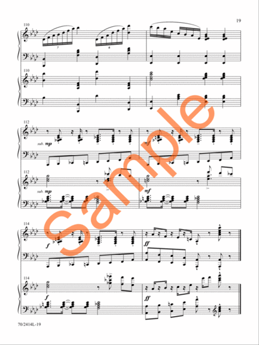 Camp Meeting Jubilee Piano Duet scores gallery preview page 17