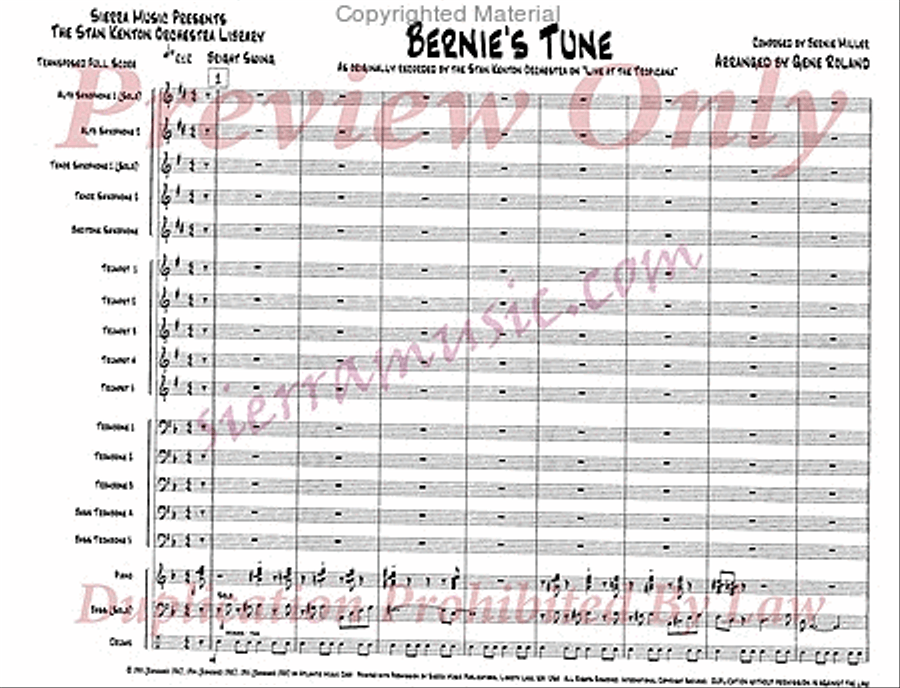 Bernie's Tune Jazz Ensemble scores gallery preview page 2